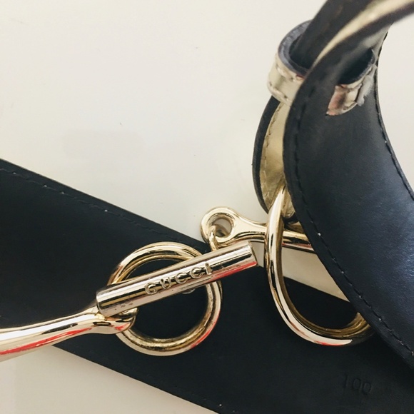 GUCCI WOMEN BELT LEATHER SILVERS SIZE 100 - Picture 10 of 17